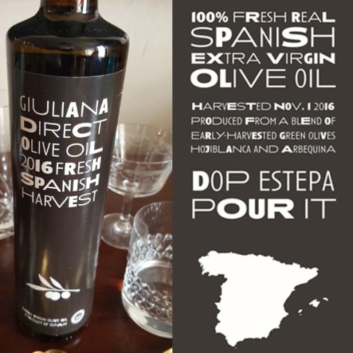 Giuliana Direct Fresh Spanish Harvest by Oleoestepa if you are looking for a bargain try this award winning olive oil.